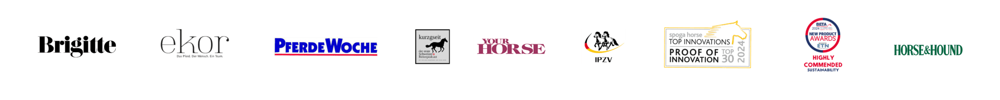 Featured in Brigitte, ekor, PferdeWoche, Your Horse, IPZV, Top Innovations, Horse&Hound
